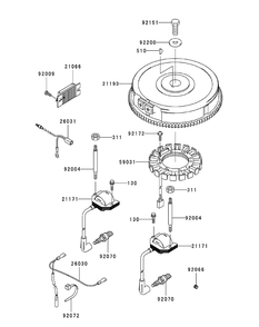 Fh641v-Aw04 Electric Equipment Diagram and Parts List for ENFORCER48 53AI3AGV750-21HP Cub Cadet Lawn Tractor